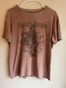 Lucky Brand Captain Morgan Brown Graphic Tee Size Medium