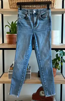 We The Free Free People Mid-Rise Raw Hem Cropped Ankle Jeans, 28