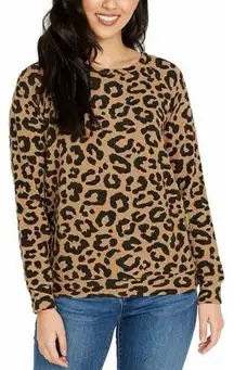 BUFFALO David Bitton Leopard Sweater Soft Animal Print Small Top