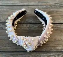 lele sadoughi blush pink  PEARL HEADBAND