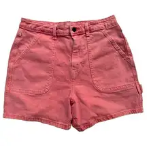 Universal Thread Highest Rise Midi High Waist Acid Wash Denim Carpenter Shorts 6