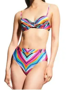Trina Turk Louvre Bikini Set 14 High Waisted Bottoms Under Wire‎ Top