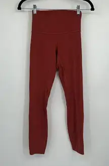 Lululemon Align Pant II 25" Dark Sport Red Size 2