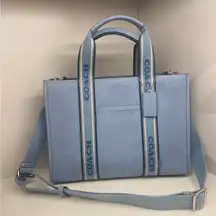 Coach  Silver/CornFlower Multi Smith Tote Bag # CM067