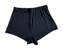 Skims Black Lounge Shorts Sleep Size XL Inner Drawstring Rayon Spandex Comfort