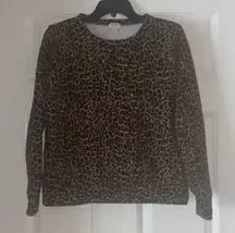 J Crew Factory Animal Print Sweatshirt 