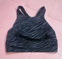 Lululemon Wunder Train Long-Line Bra Le Tigre Camo Deep Coal Multi Size 6