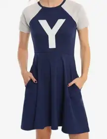 Hot Topic  Yuri on Ice Raglan Skater Dress Size Small Anime Cosplay Blue Gray