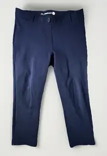 Betabrand‎ Women's Dress Yoga Pants Navy Blue Size L Work Career Stretch capri