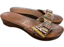 DR SCHOLLS Women's Land Slide Slip-On Sandal Buckle Platform Multicolor Size 6