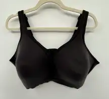 Cacique Lightly Lined Full Coverage Bra 44DD Black Comfort Stretch Support