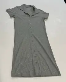 American Eagle Ribbed Button Front Shirt Dress – Medium
