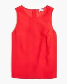 NWT J.Crew Sleeveless Button Back Top In Red Size XS