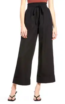 NWT Open Edit Wide Leg Cuffed Pants Drawstring Waist