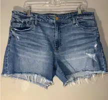 Kut from the Kloth High Rise Jane Long Short Dark Wash size 14