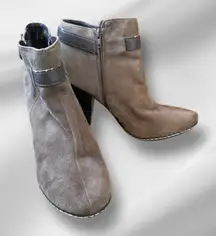 Euro Soft by Sofft Suede Heeled Booties as‎ is
