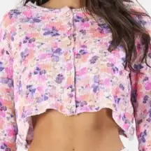 LoveShackFancy Desta Skirt and Glasgow Crop Cardigan in Mauve Sunset Set Size L