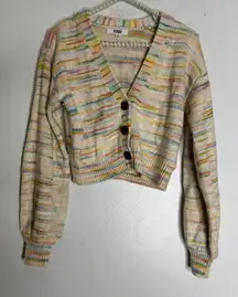 BB‎ Dakota Steve Madden Multicolor Steady Spacedyed Cardigan Small CP
