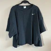 Nike Women’s Black Ribbed Boxy Shirt 3X