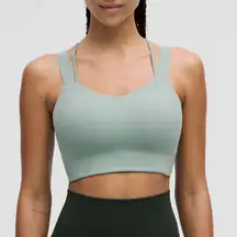 Lululemon Like a Cloud Longline Bra Light Support D/DD Cup in Crater Blue Size 8