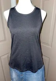 Soffe Y2K racer back workout tank charcoal gray size XL 100% polyester.