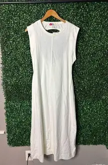 FREE PEOPLE FP BEACH Simone Maxi Exposed Back Dress Size Small NWT White
