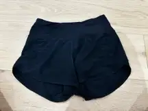 Navy Mid-Rise Lululemon Speed Up Shorts 4"