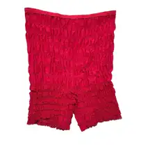 VTG 80s Malco Modes Hot Pink Ruffle Bloomer Shorts L‎ Burlesque Pin Up Costume