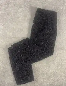 Athleta Lightning Static 7/8 Tight Womens S Black White Speckle Pull On Athletic