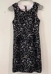 Milly Black Lace Overlay Sleeveless‎ Dress Size 2