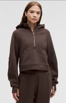 NWT Scuba Oversized Half-Zip Hoodie/ Espresso & Xs/s