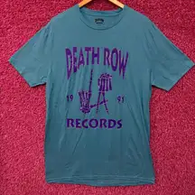 Death Row Records 1991 LA Grim Reaper Hands Rap Tee large