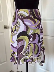 A. Byer Y2k Patterned Asymmetrical A-Line Skirt