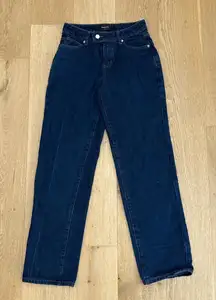 White Fox Jeans Low/Mid Rise Wide Leg Size XS Blue