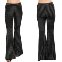 NWT Line & Dot Striped Flare Pants