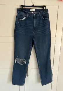 Abercrombie & Fitch ankle straight high rise women's size 10 long curve love