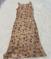 Faith Love Passion Womens Purple Floral Dress Sz 6 Y2K Whimsigoth Cottage Core