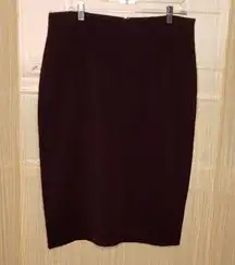 New York & Company stretch brown pencil skirt