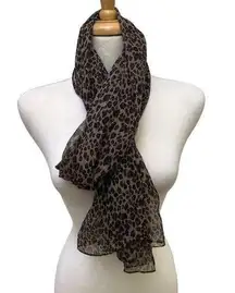 Cejon 100% Silk Scarf Shawl Cheetah Animal
Print Lightweight 70” Mobwife