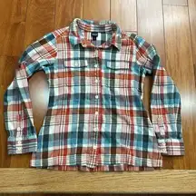 Patagonia Fjord Women's Long Sleeved Flannel Shirt Size 2