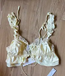 For Love And Lemons Butterfly Lace Ruffle Bralette
