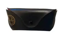 Ray-Ban Black Sunglasses Case red velvet interior , gold script