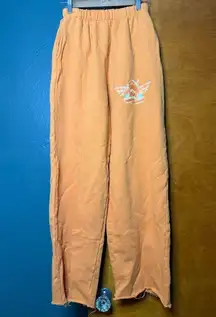 Boys Lie Orange Graphic Sweatpants Size Small