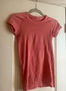Pink Lululemon Swiftly Tech Short Sleeve
