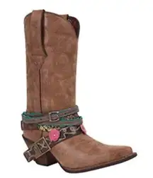 Durango  Women’s 10 Accessorized Western Cowgirl Boots Brown Bling Nashville New