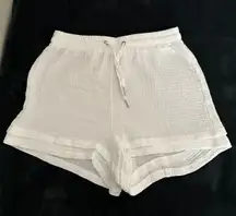 White Cotton Shorts