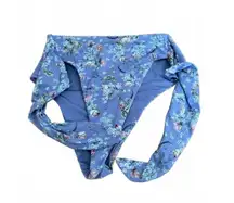 WeWore What Floral High-Waisted Bikini Bottoms with side ties