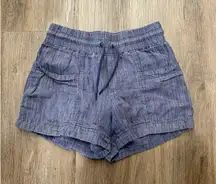 Athleta Shorts Womens‎ 100%  Linen Mid Rise Drawstring