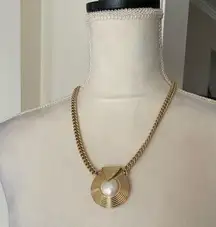 Vintage Park Lane Necklace Faux Pearl Pendant