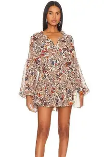 MISA Los Angeles NWT  Elisabetta Chiffon Mini Dress in Esperanza Print Size XS